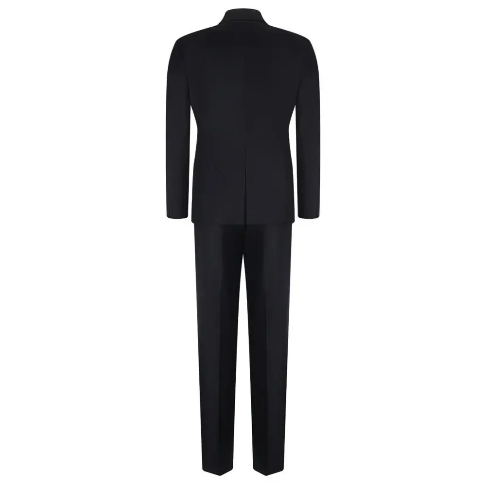 Gucci Monaco Bee Embroidered Wool Gabardine Navy 2 Piece Suit Size 46R Italy